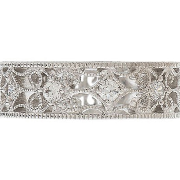 QVC Tacori Epiphany Diamonqiue Lace Design Eternity Band. 0251 - Picture 3 of 5